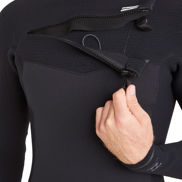 2024 Billabong Hommes Revolution 4/3mm Chest Zip Combinaison Néoprène ABYW100177 - Black